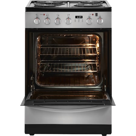 Frigidaire 24in. Electric Front Control Freestanding Range, Coil Grates, ADA Compliant, Stainless Steel FFEH2422US